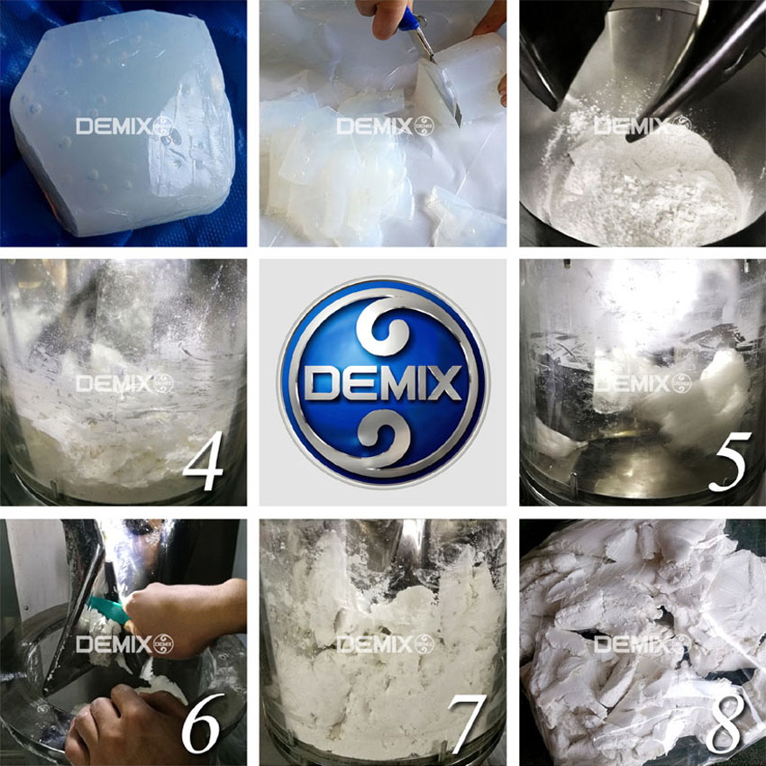 固體硅膠切片+白色粉體 固體硅膠切片+白色粉體